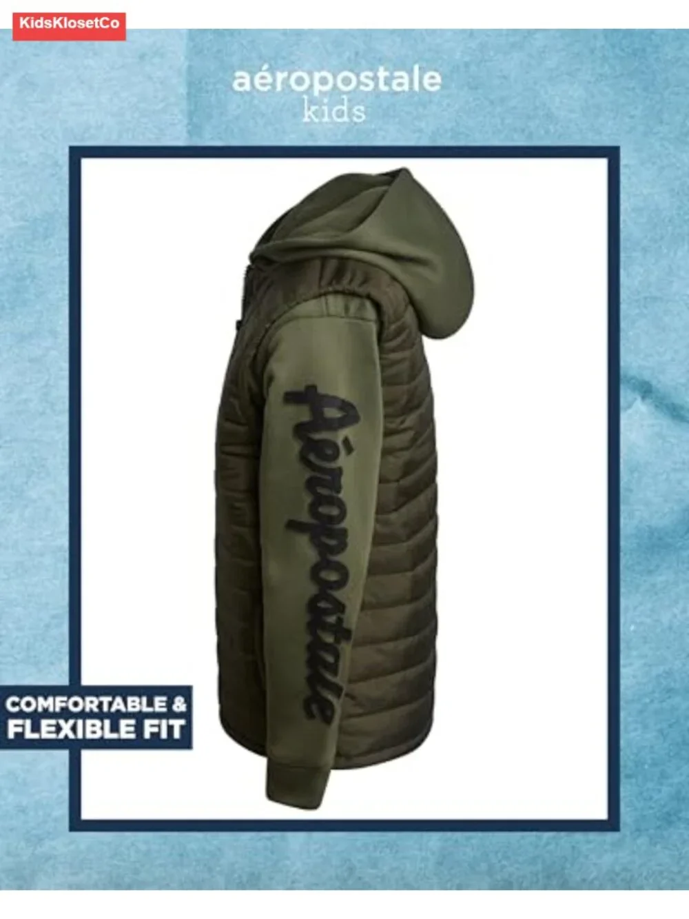 2-Piece Boys Fleece Puffer Jacket & Jogger Sweatpants Set